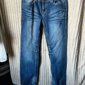 Cowgirl Tuff Women’s Distressed Western Jeans size 34